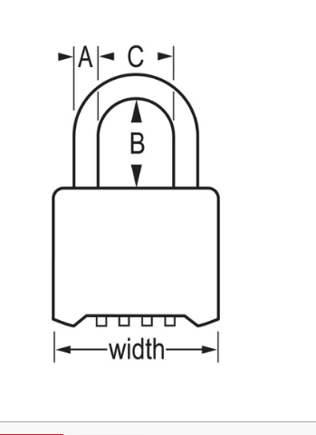 Master Lock Padlock 175DWD Set Your Own Letter Combination Lock (2 in Body Width, 5/16 in x 1 in x 1 in Shackle) - 2 Pack - Bundle with a Keychain Light