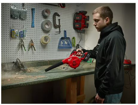 Milwaukee M18 Compact Hand held Blower, Bare Tool, 18V, 100 cfm Max Air Flow, 160 mph Max Air Speed - 0884-20