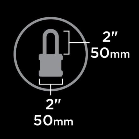 Kwikset 026SMT LNG SHKL PDL 50MM 50mm Smart Key Padlock Long Shackle, Satin Chrome