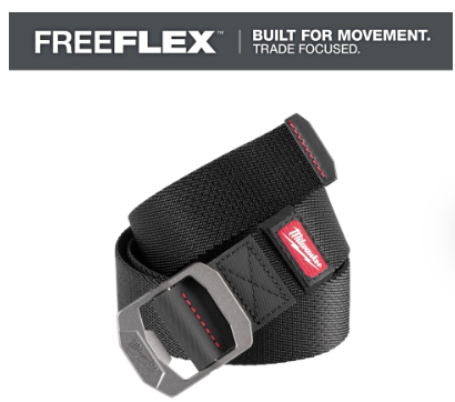 Milwaukee FREEFLEX™ Nylon Webbing 1.5" Belt -- M760B (Black)