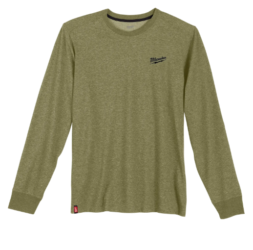 Milwaukee Tools Hybrid Long Sleeve Work T-Shirt - Green 604GN