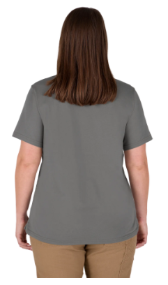 Milwaukee Women's GRIDIRON™ Pocket T-Shirt - Short Sleeve Gray - F451G