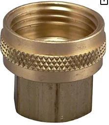 Plumb Pak PP850-65 Pp850 Swivel Garden Hose Adapter, 3/4 X 1/2 In, Fht X Fip, No Size, Brass