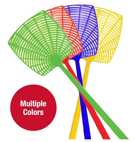 PIC 274-INN Plastic Fly Swatter Assorted Neon Plastic Fly Swatter