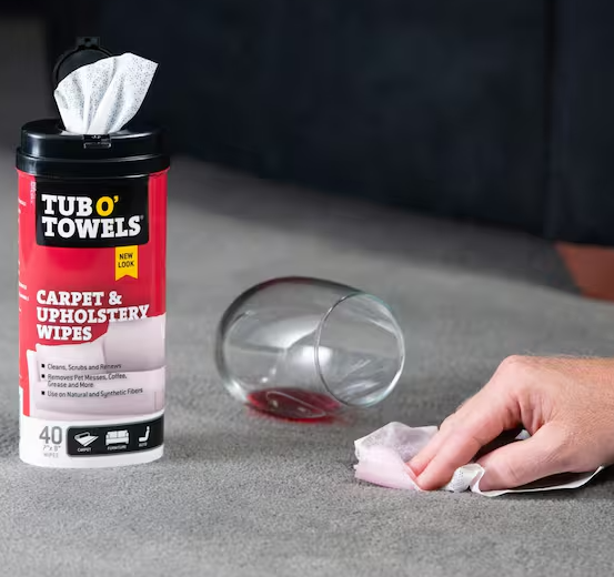 Tub O'Towels HD Carpet & Upholstery Wipes -- 2098283