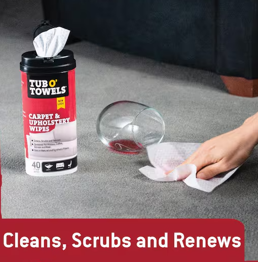 Tub O'Towels HD Carpet & Upholstery Wipes -- 2098283