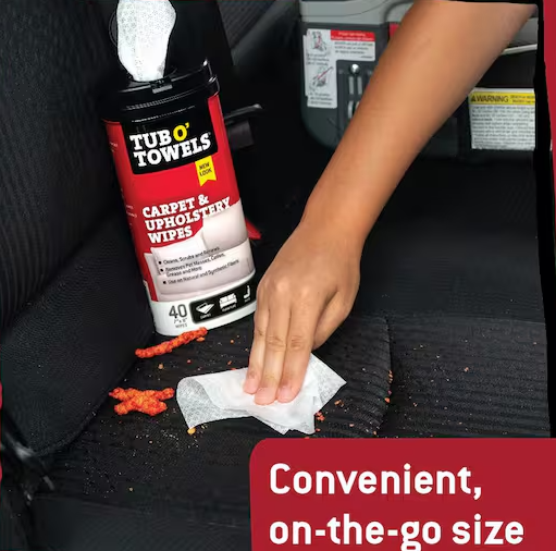 Tub O'Towels HD Carpet & Upholstery Wipes -- 2098283