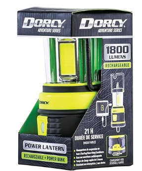 Dorcy 41-3125 1,800-Lumen Rechargeable Adventure Lantern, Multicolored
