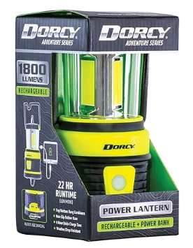 Dorcy 41-3125 1,800-Lumen Rechargeable Adventure Lantern, Multicolored