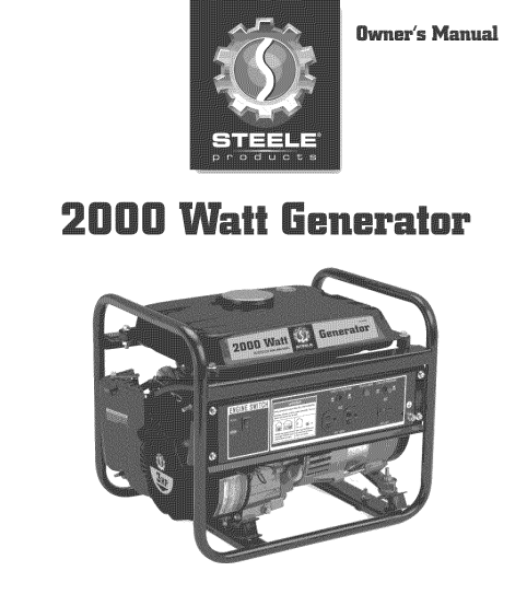 Steele Products Generator Portable 2000Watts -- SP-GG200