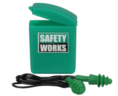 Safety Works SWX00353 Ear Plugs, 23 dB NRR, Rubber Ear Plug