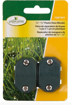 Landscapers Select Hose Mender, 5/8 X 3/4 In, Plastic Landscapers Select Hose Mender, 5/8 X 3/4 In, Plastic -- 7377541