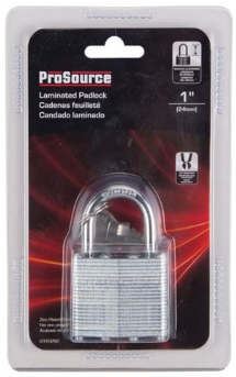 ProSource 1-1/2 Inch Laminated Steel Padlock With Hardened Steel Shackle
