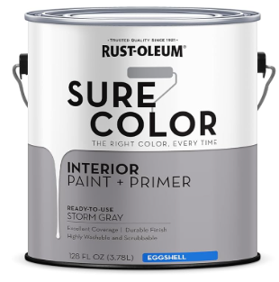 Rust-Oleum -- Sure Color Interior Paint + Primer, Eggshell, 1 Gal