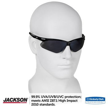 Kleenguard V30 Nemesis, Safety Glasses, Smoke Mirror, Smoke Lens, Black Frame, Half-Frame