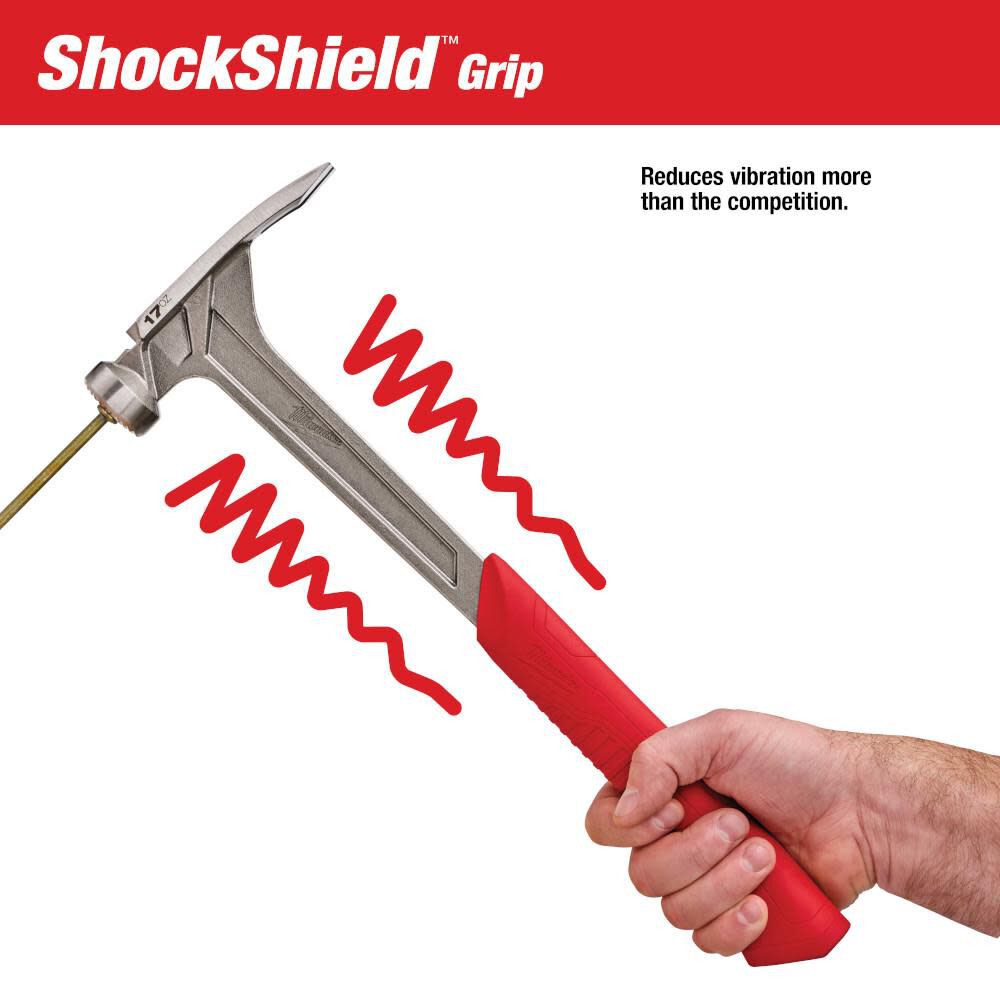 Milwaukee 17 oz Milled Face Framing Hammer -- 48-22-9016