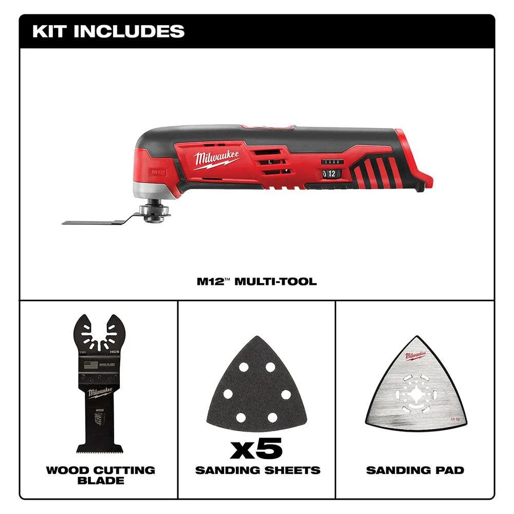 Milwaukee M12 Cordless Lithium Ion Multi Tool (Bare Tool) -- 2426-20