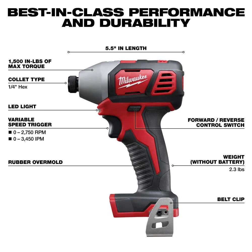 Milwaukee M18 4-Piece Combo Kit -- 2695-24