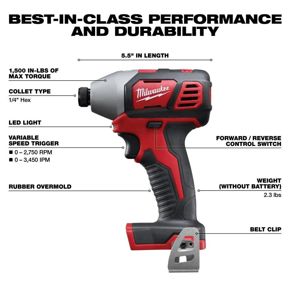 Milwaukee M18 4-Piece Combo Kit -- 2695-24