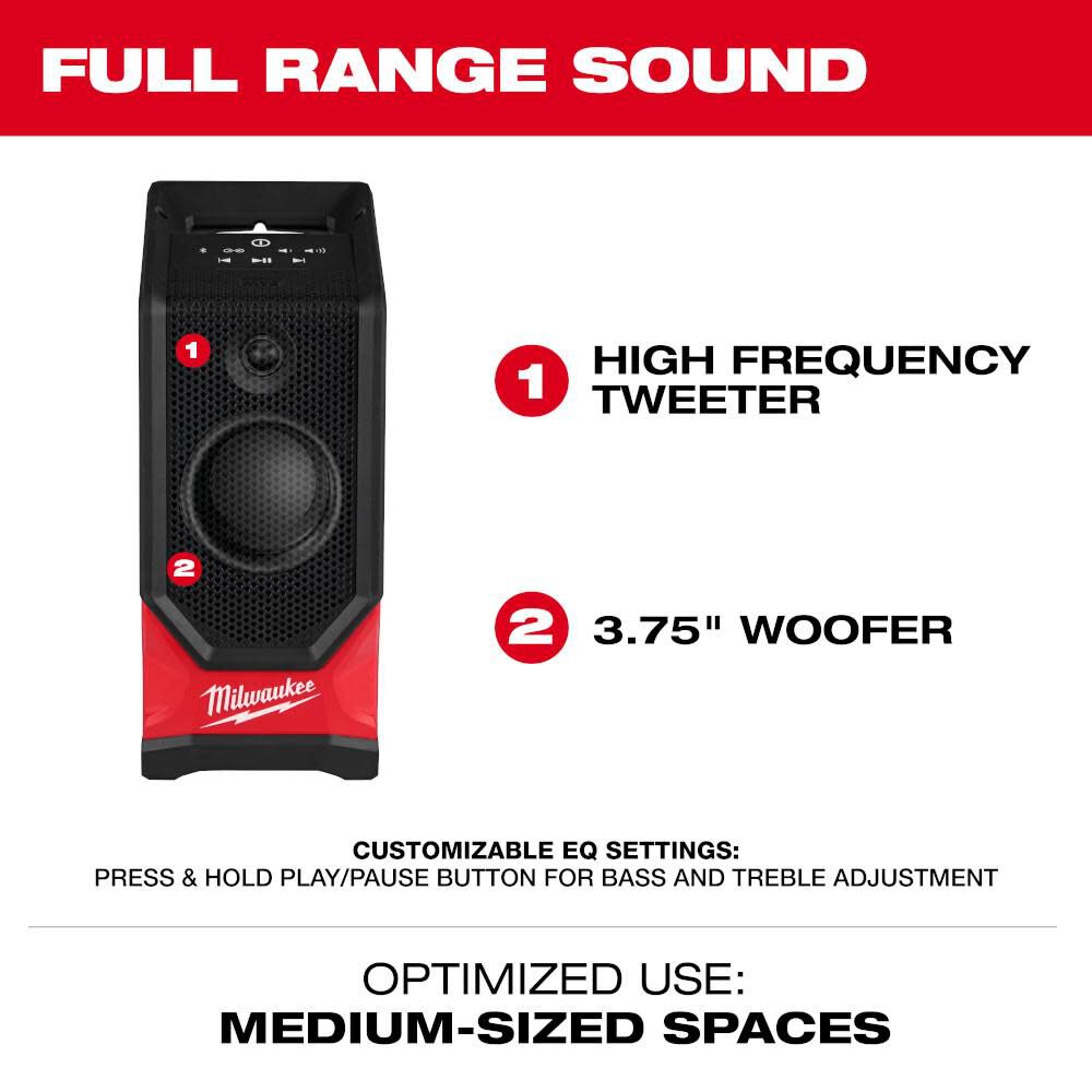 Milwaukee M18 Bluetooth Jobsite Speaker (Bare Tool) -- 2954-20