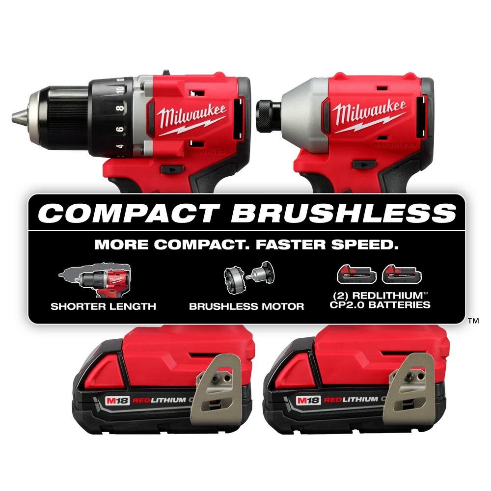 Milwaukee M18 Compact 2-Tool Combo Kit -- 3692-22CT