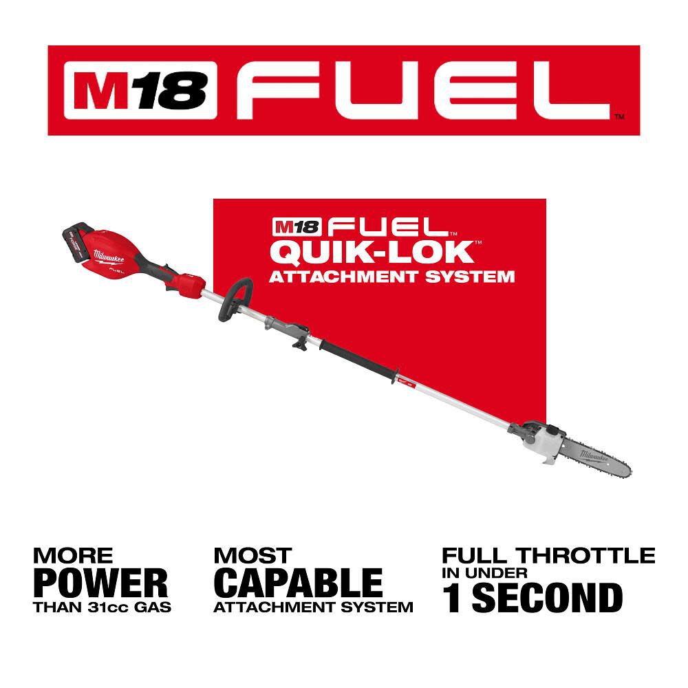 Milwaukee M18 FUEL Pole Saw with QUIK-LOK Kit -- 3016-21ps