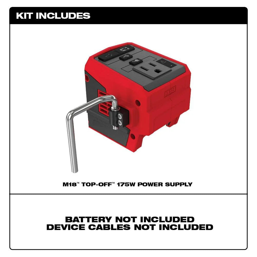 Milwaukee M18 TOP-OFF 175W Portable Power Supply Inverter -- 2846-20