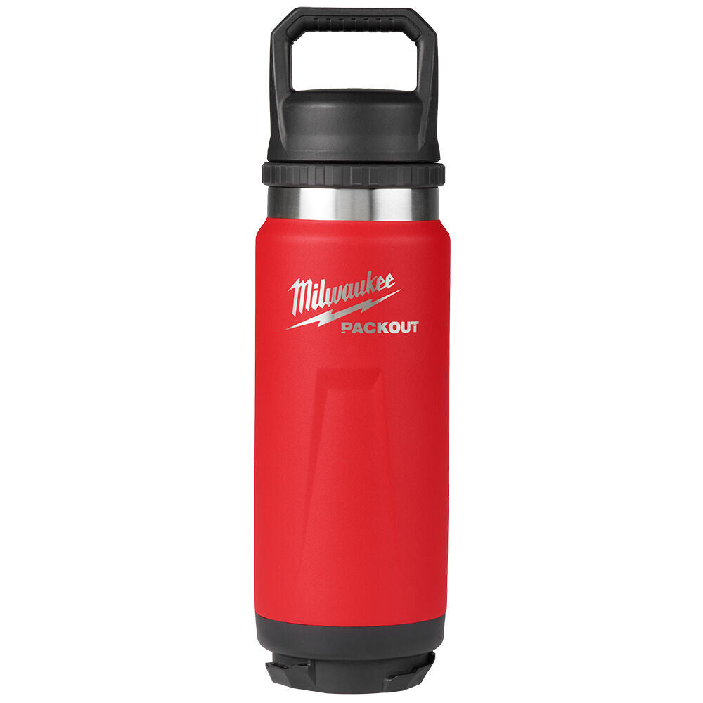 Milwaukee PACKOUT 24oz Insulated Bottle with Chug Lid - Red - 48-22-8396R