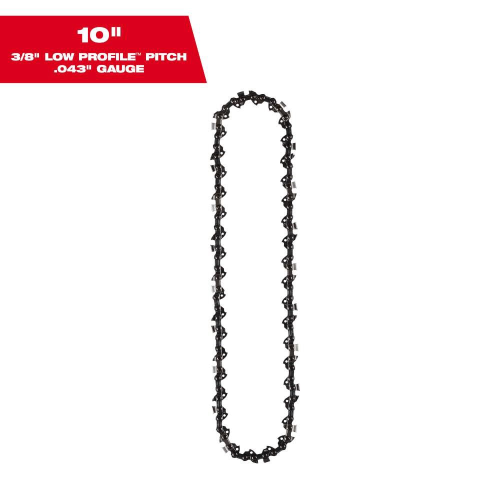 Milwaukee QUIK-LOK 10In Pole Saw Replacement Chain -- 49-16-2723