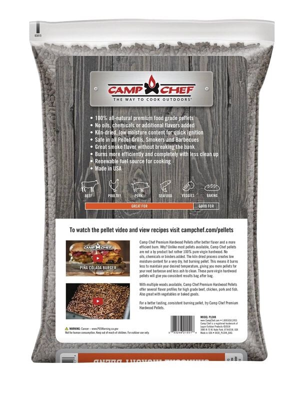 Camp Chef PREMIUM HARDWOOD PELLETS Charwood Charcoal Hickory Blend