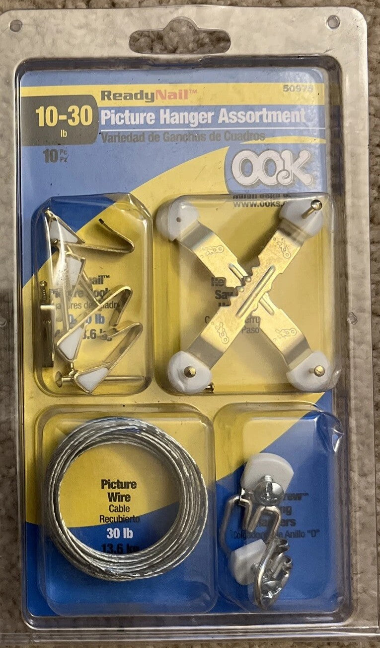 ReadyNail Picture Hanger Assortment Kit 50975 - 10-30lbs - 10pc
