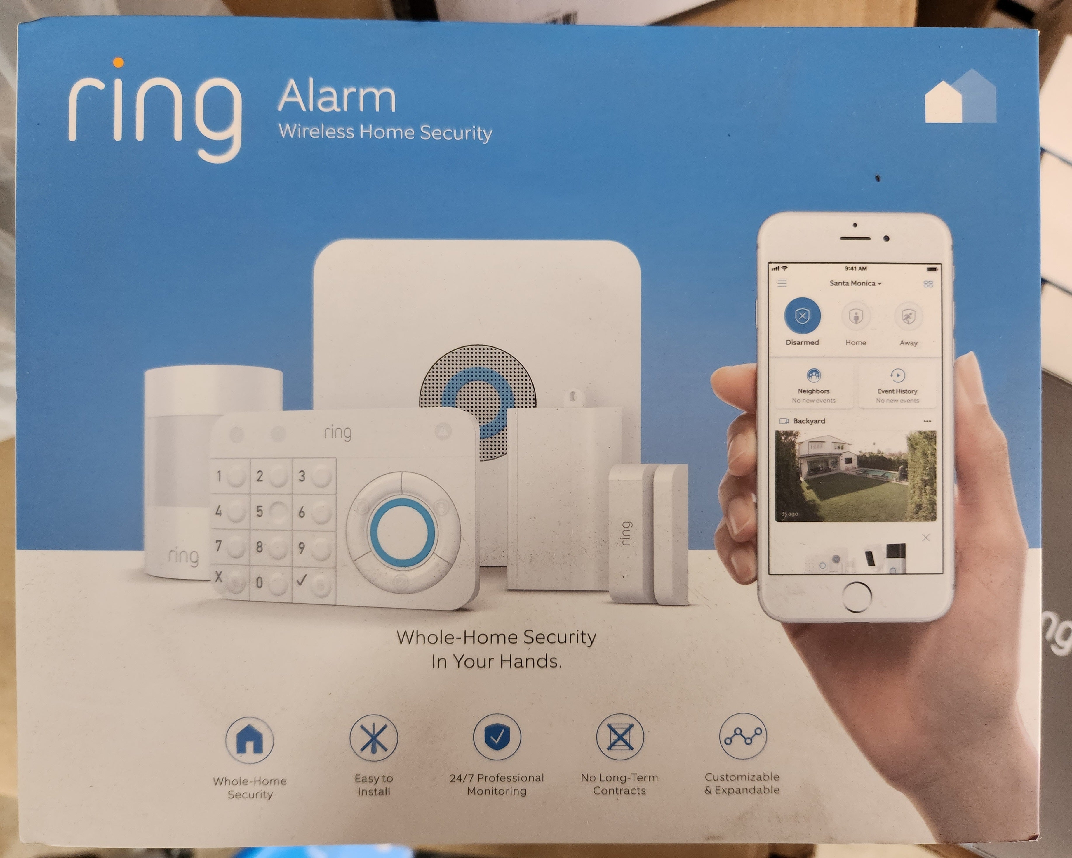 Ring Alarm 5 Piece Kit (1st Gen) Home Security System. Works with Alexa