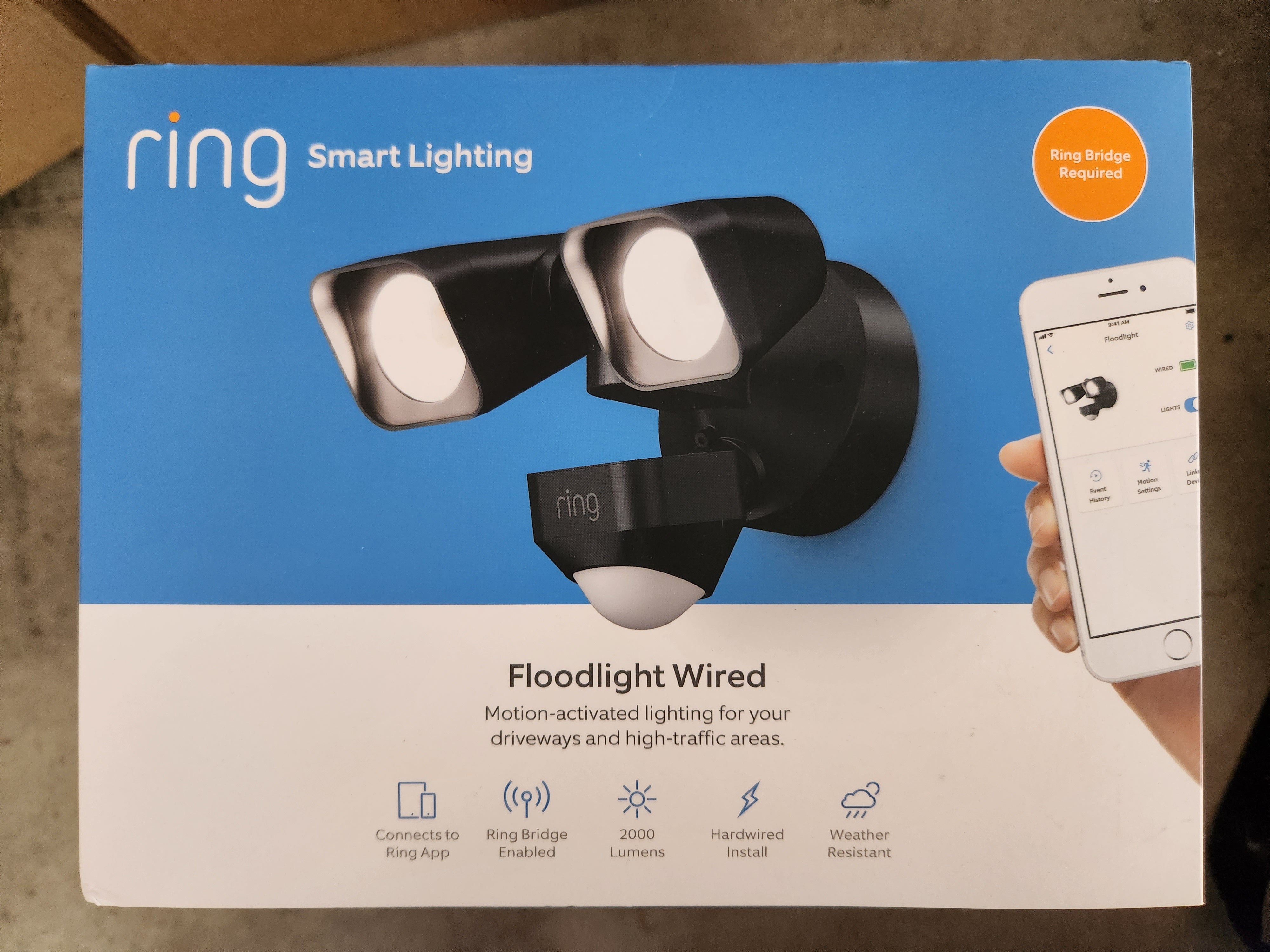 Ring Smart Lighting FLOODLIGHT WIRED (Black)