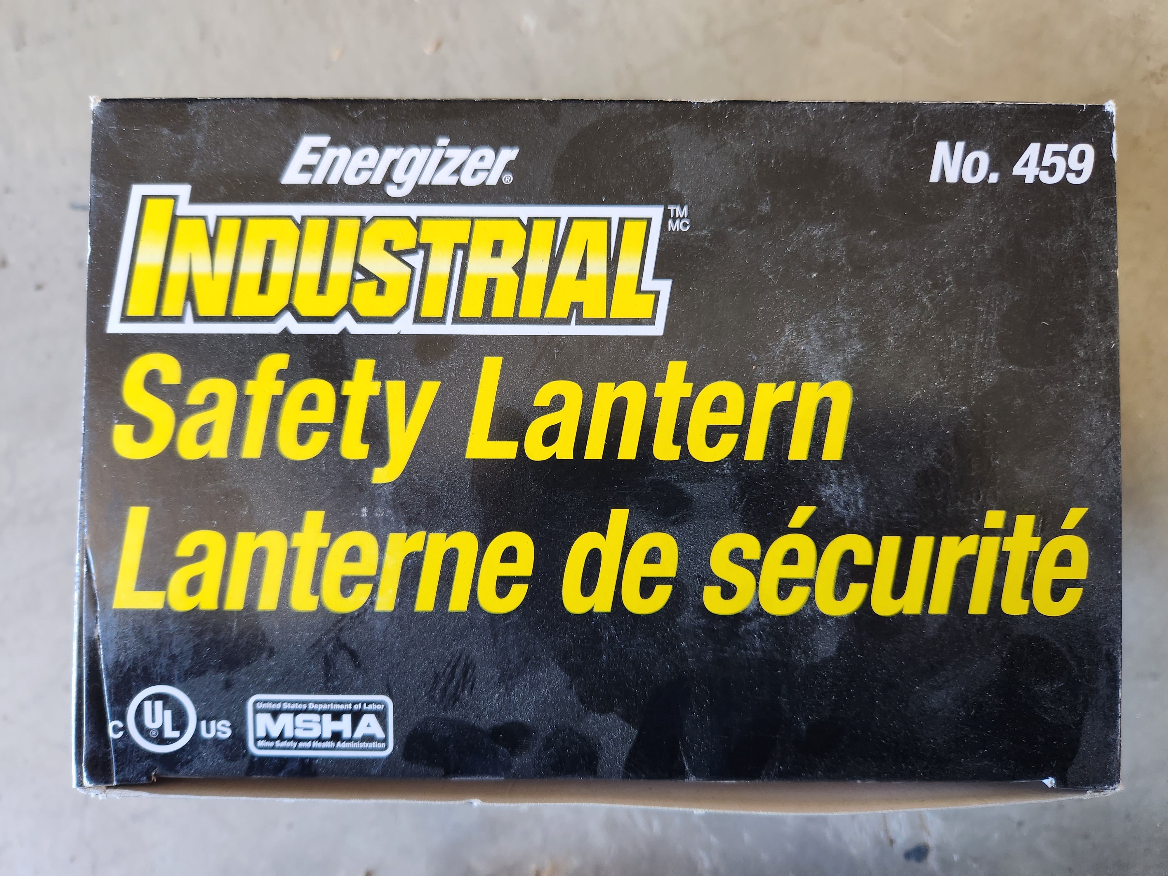 Energizer® Industrial® 459 908AC Mine Safety Lantern, PR13/KPR113 Krypton Bulb, Plastic Housing, 64 Lumens