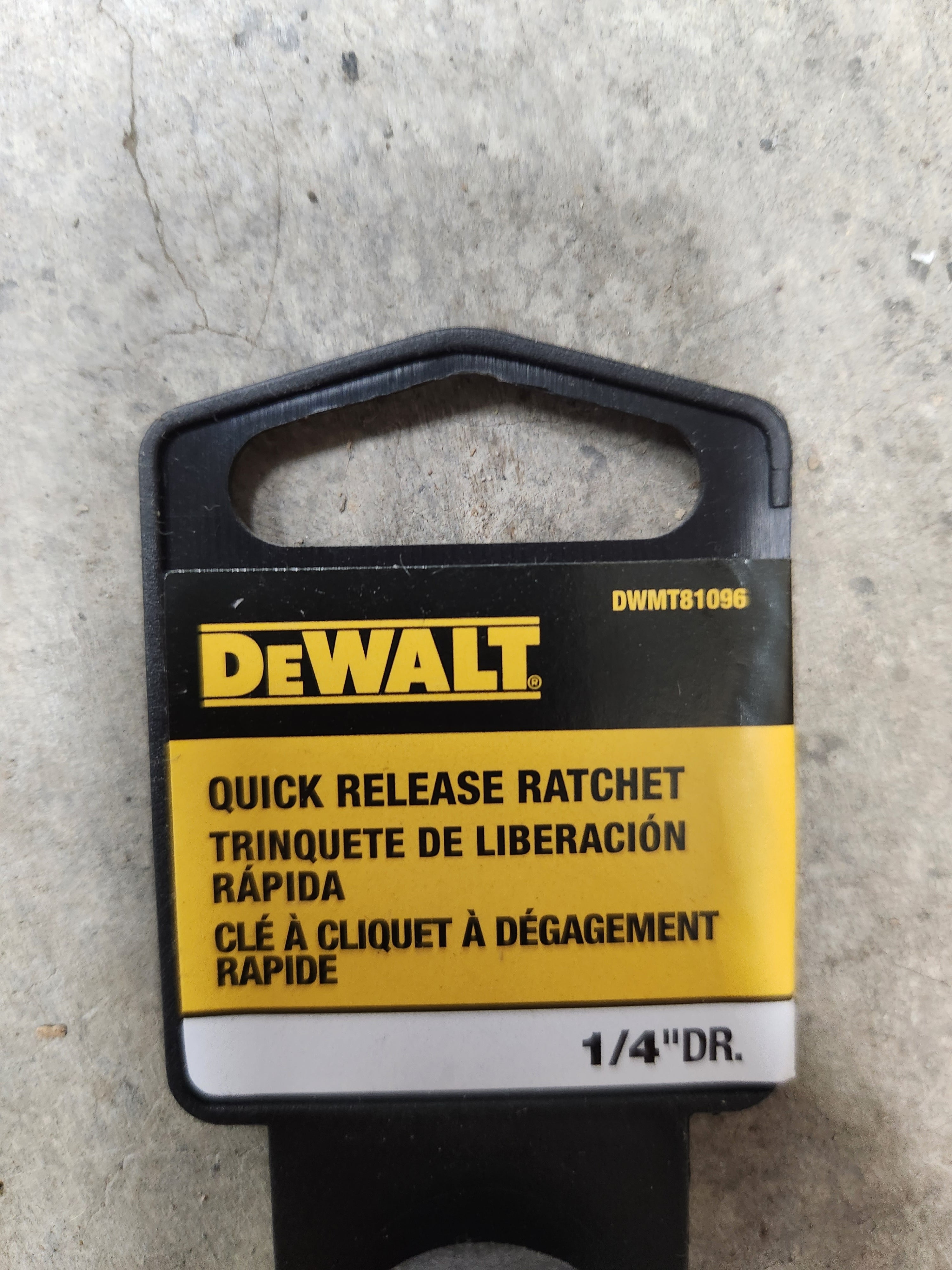 Dewalt Quick Release Ratchet - DWMT81096SP - 1/4" Drive