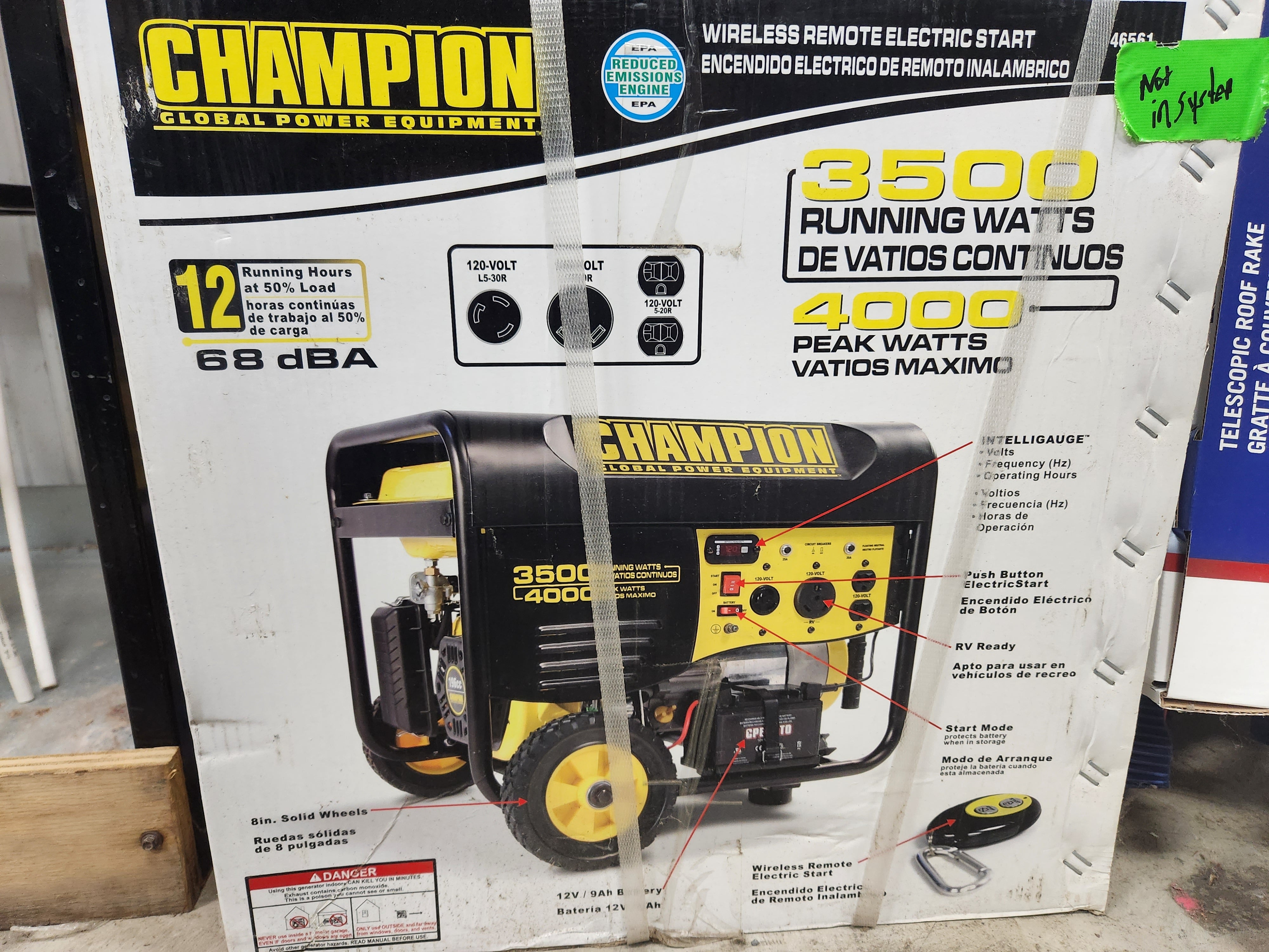 Champion Generator 68 dBA Wireless Remote Electric Start #46561