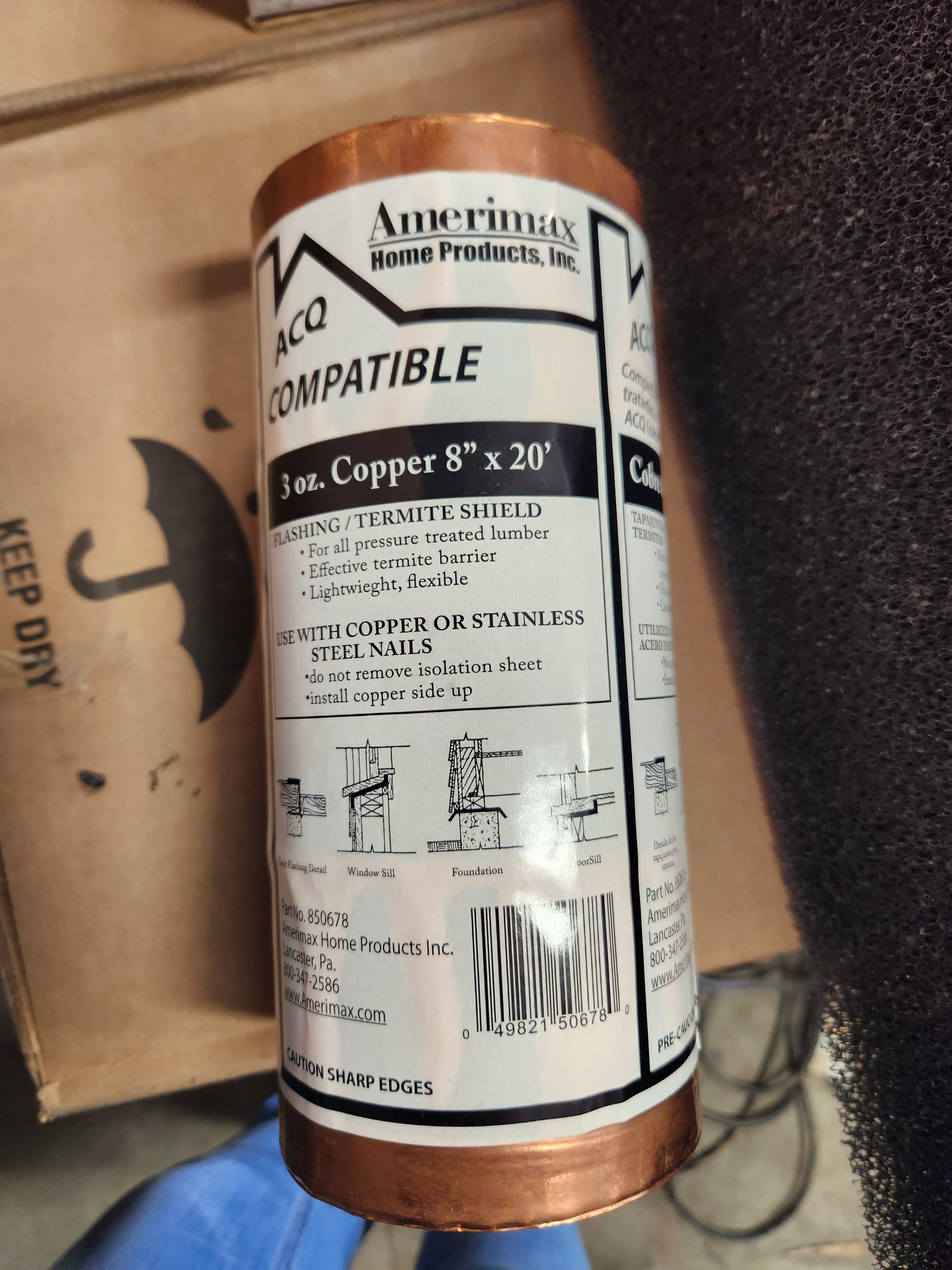 Amerimax ACQ Compatible 3oz Copper (Flashing)